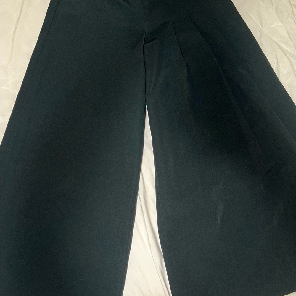 Elegant Black Wide-Leg Women's Pants